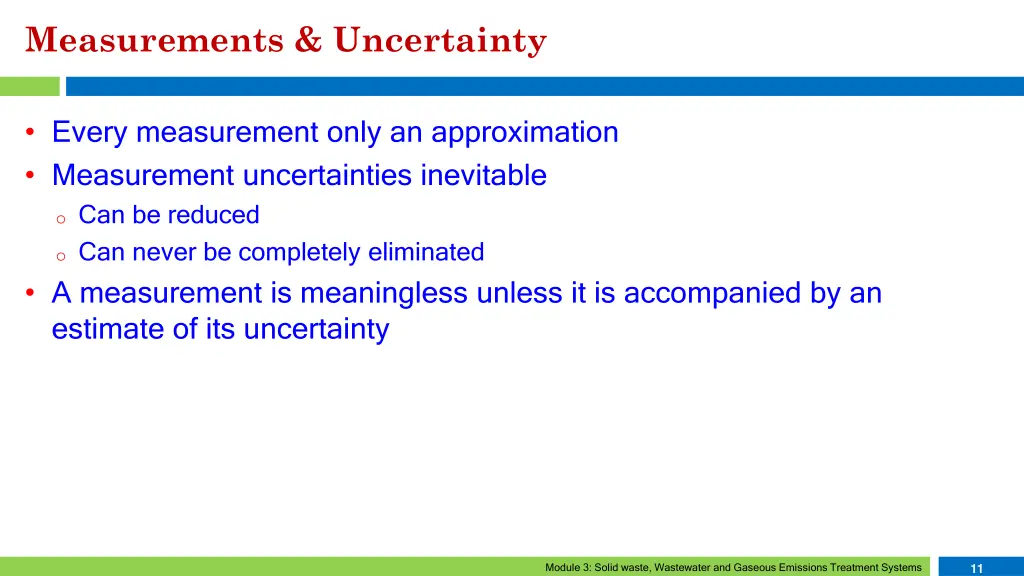 measurements uncertainty