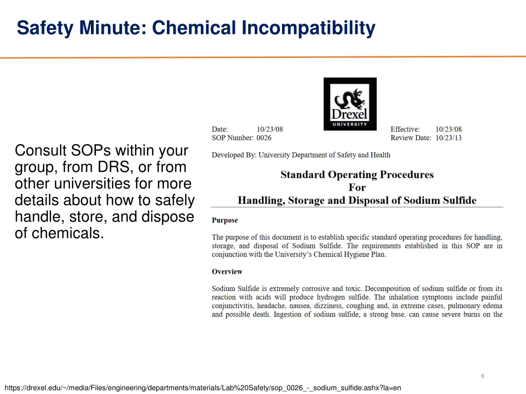 safety minute chemical incompatibility 1