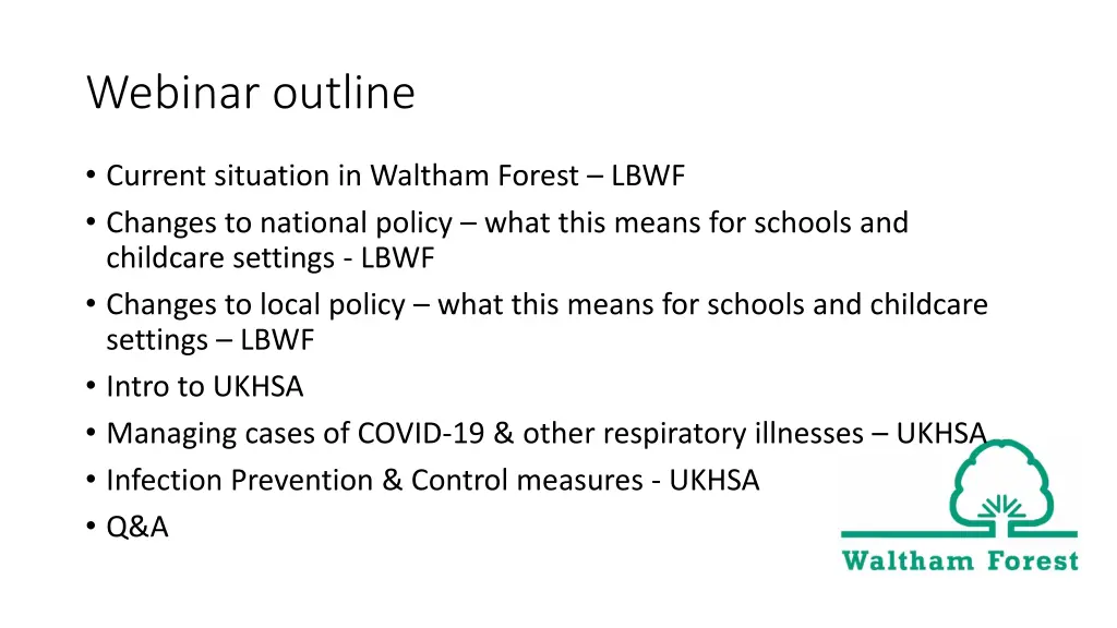 webinar outline