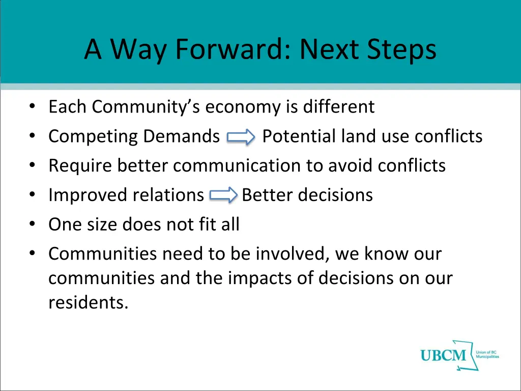 a way forward next steps