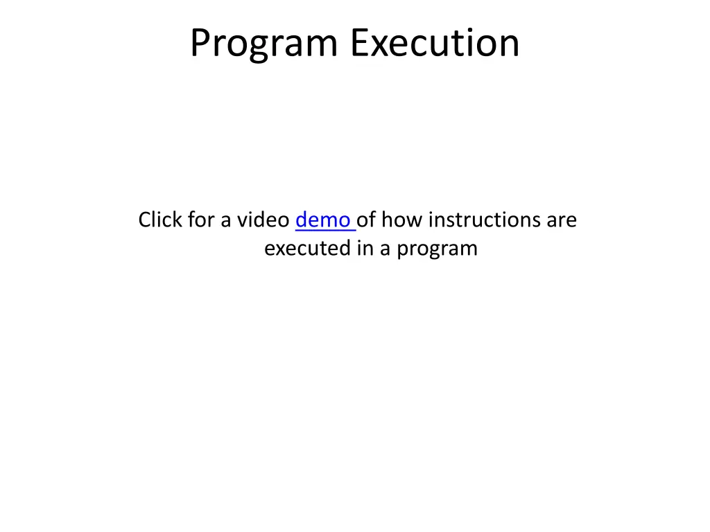 program execution