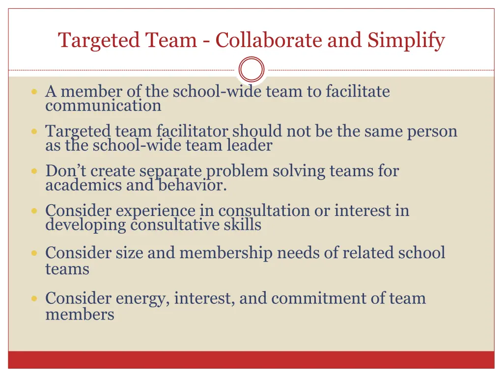 targeted team collaborate and simplify