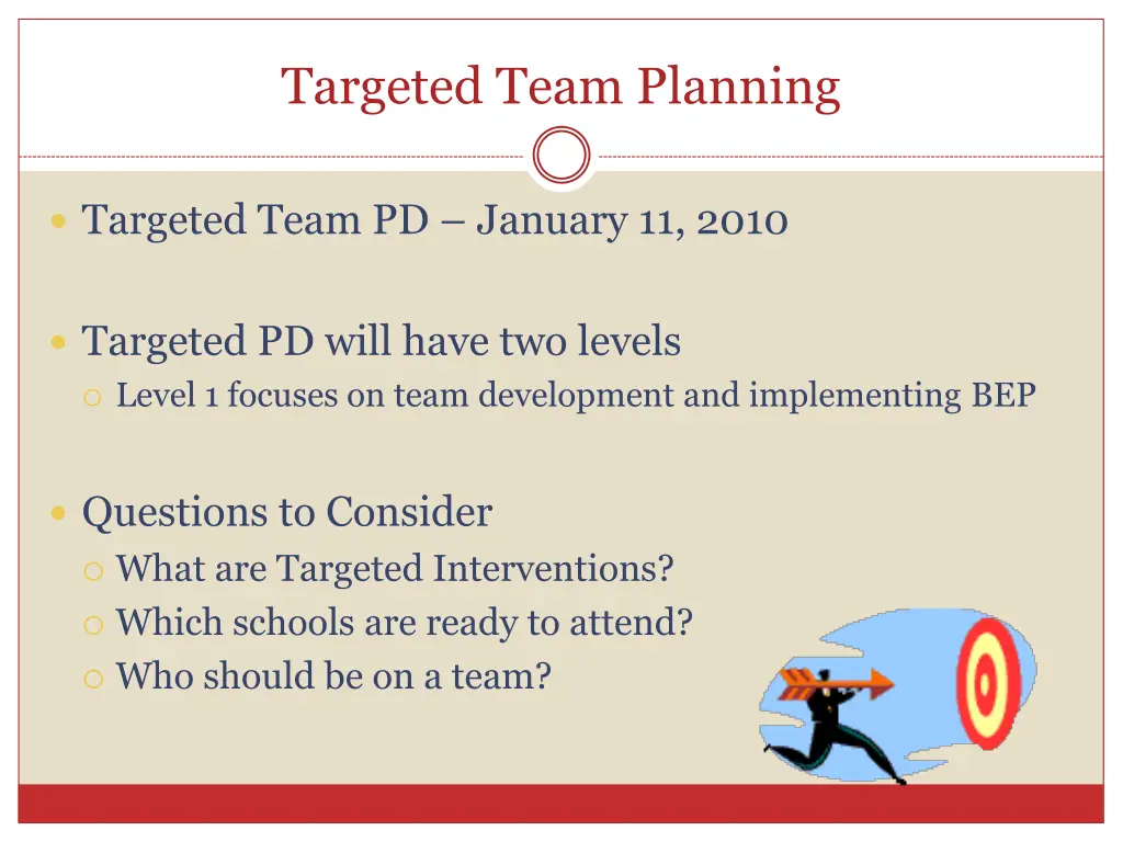 targeted team planning