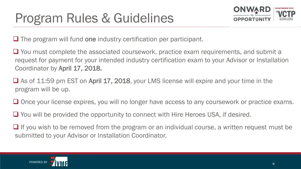 program rules guidelines 1