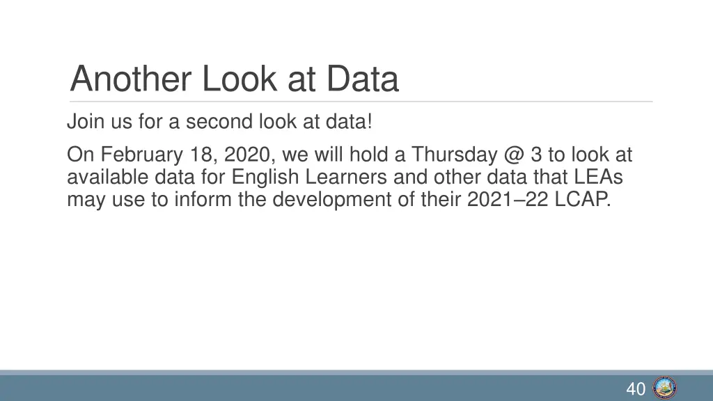 another look at data join us for a second look