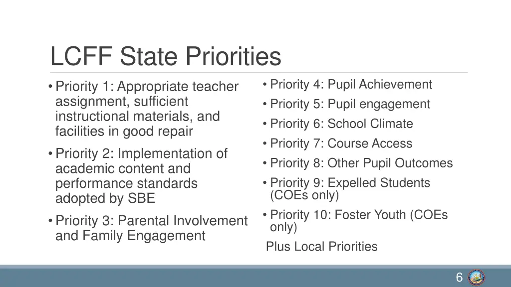 lcff state priorities