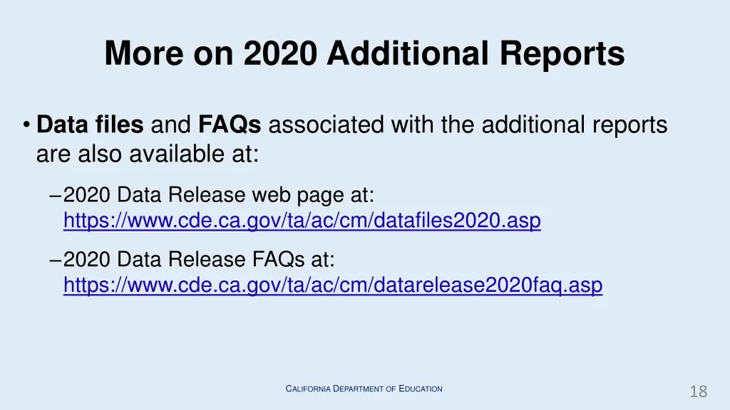 more on 2020 additional reports