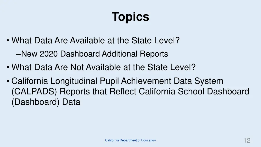 topics