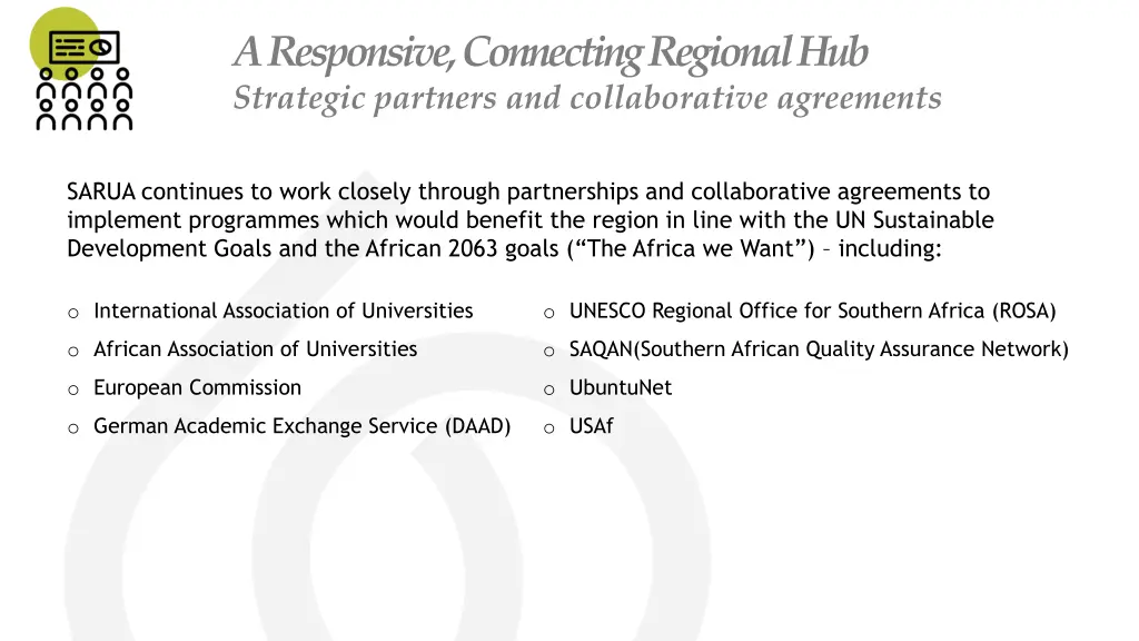 a responsive connecting regional hub strategic