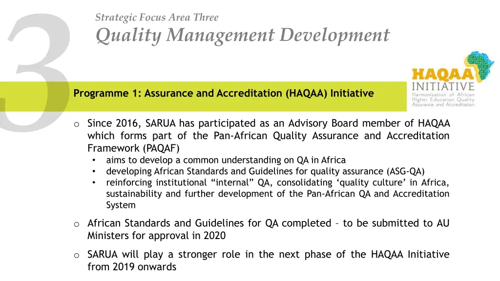 strategic focus area three quality management 1