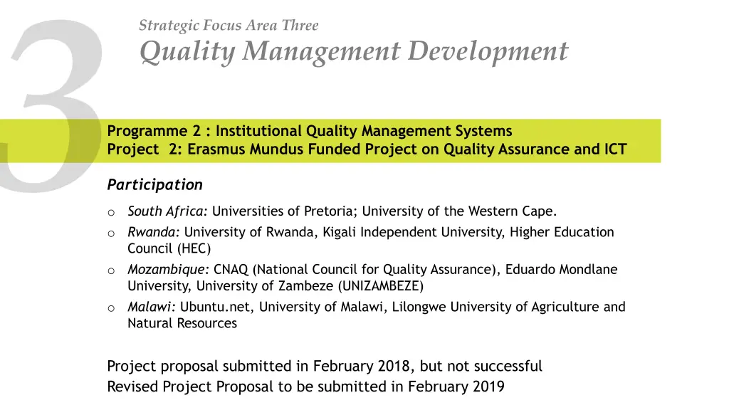 strategic focus area three quality management 3