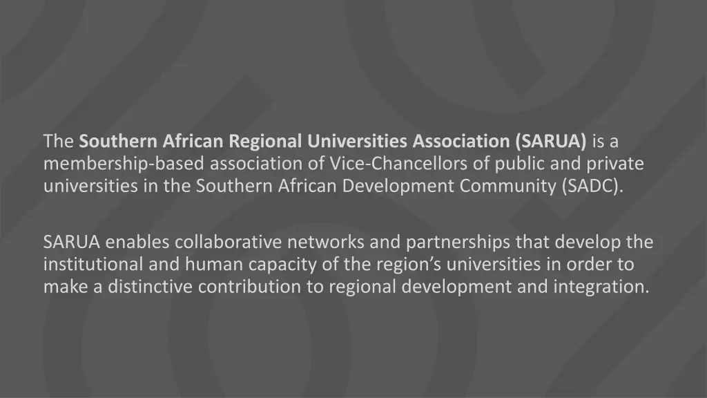 the southern african regional universities