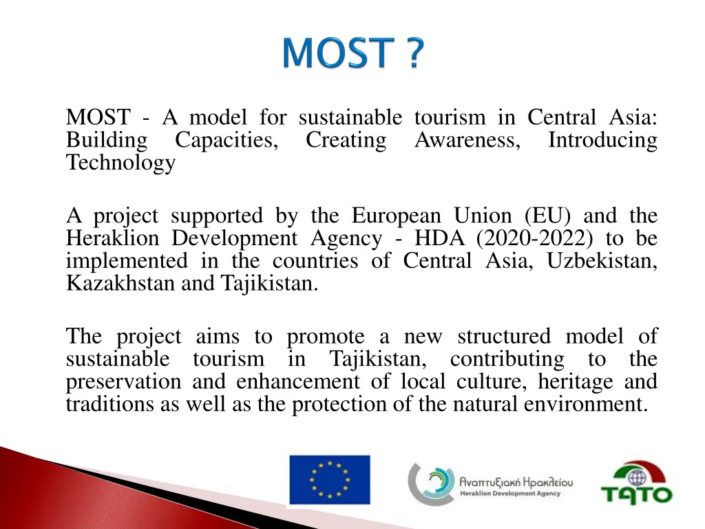 most a model for sustainable tourism in central 1