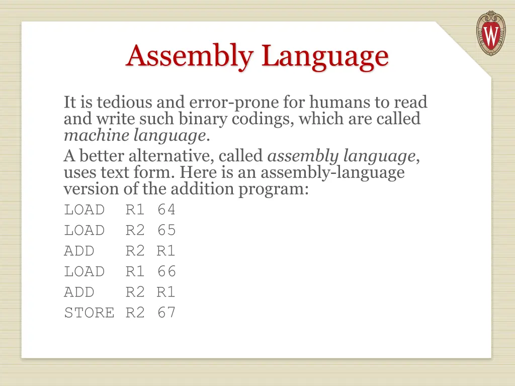 assembly language