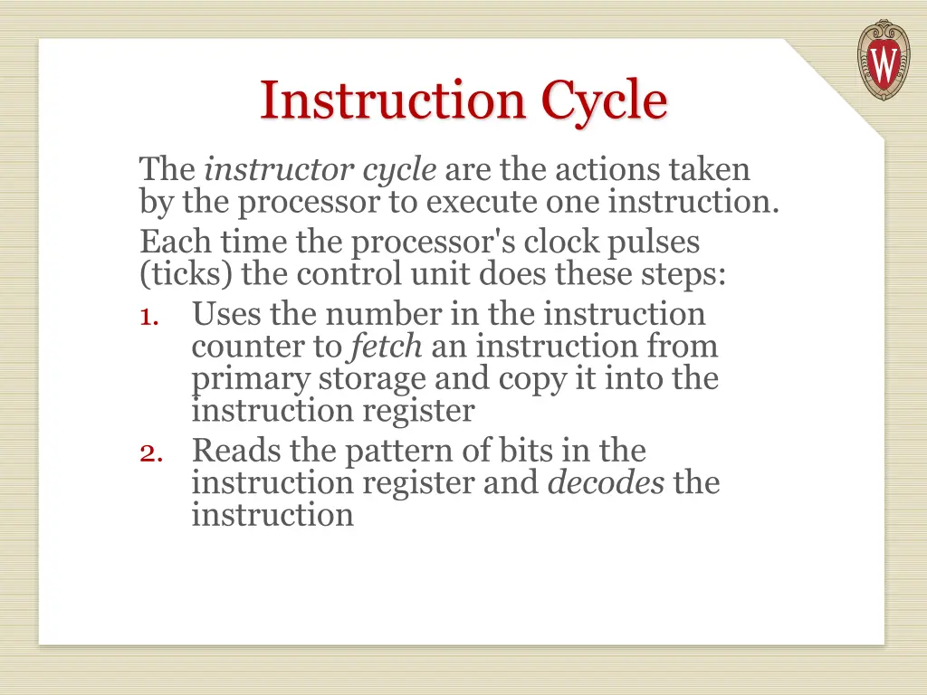 instruction cycle
