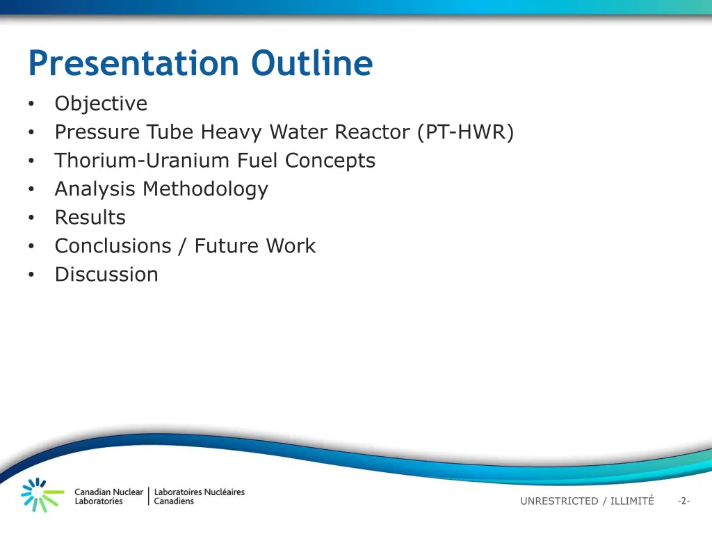 presentation outline