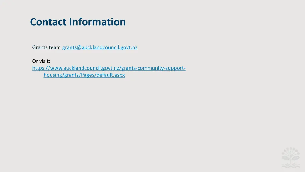 contact information