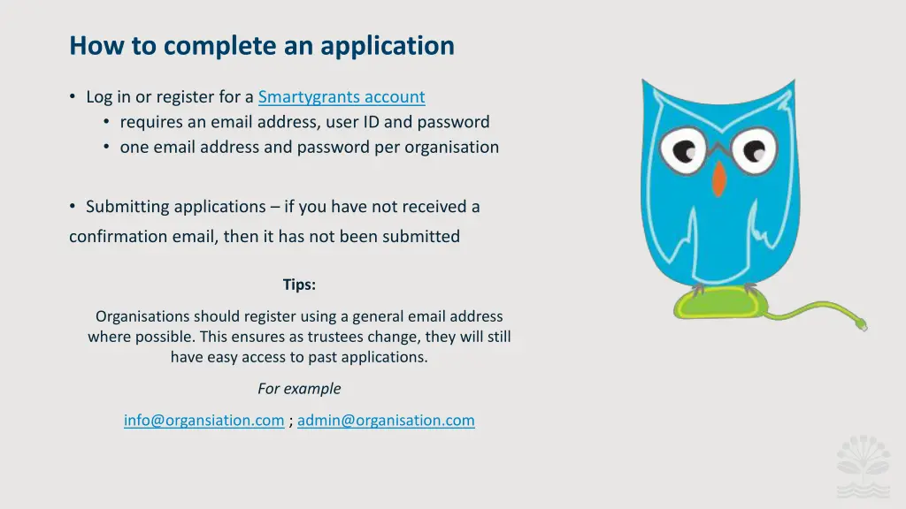 how to complete an application