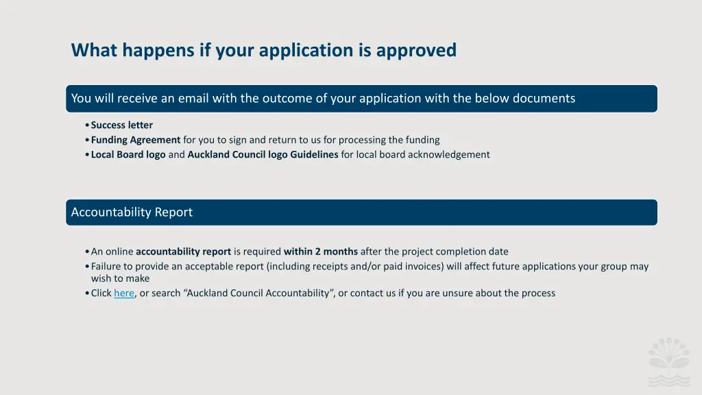 what happens if your application is approved