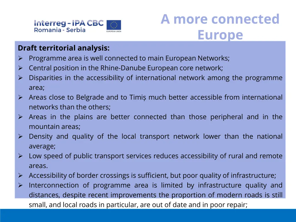 a more connected europe 2