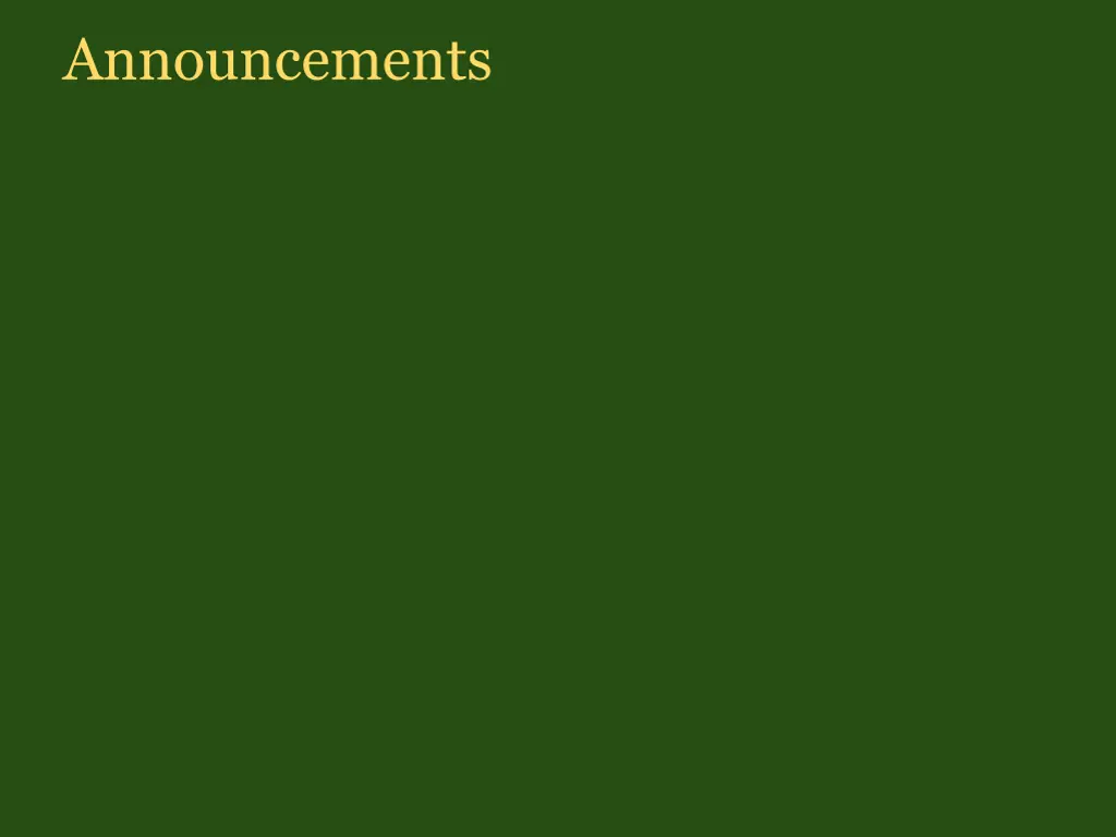 announcements