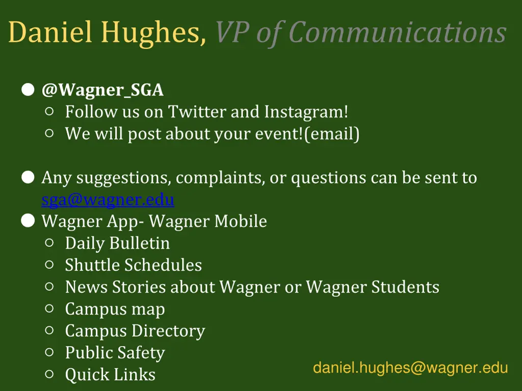 daniel hughes vp of communications