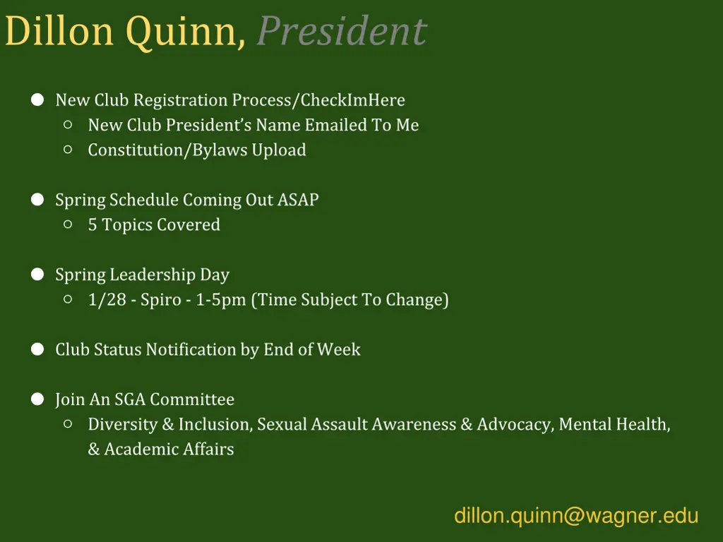 dillon quinn president