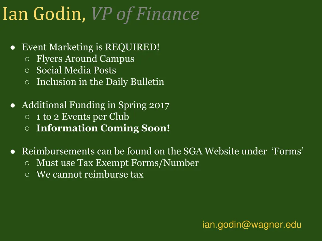 ian godin vp of finance