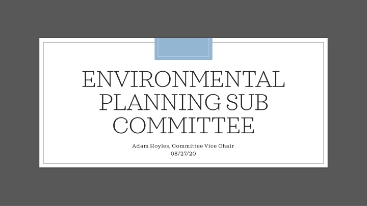 environmental planning sub committee