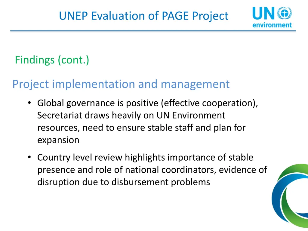 unep evaluation of page project 2