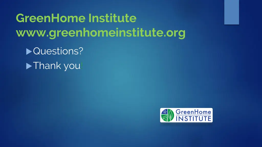 greenhome institute www greenhomeinstitute org