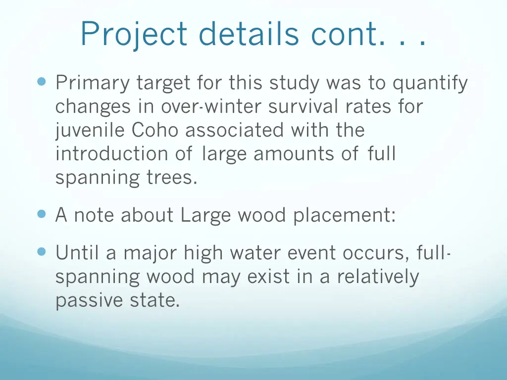 project details cont