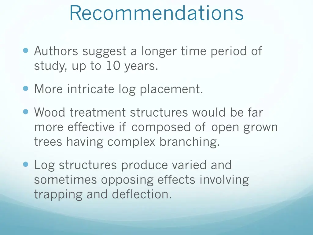 recommendations
