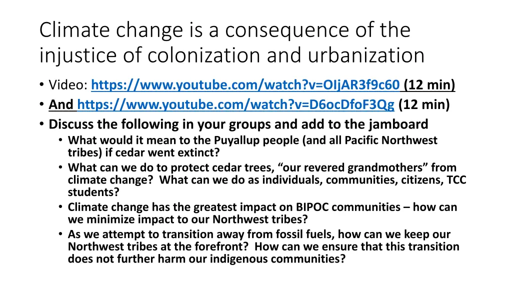 climate change is a consequence of the injustice