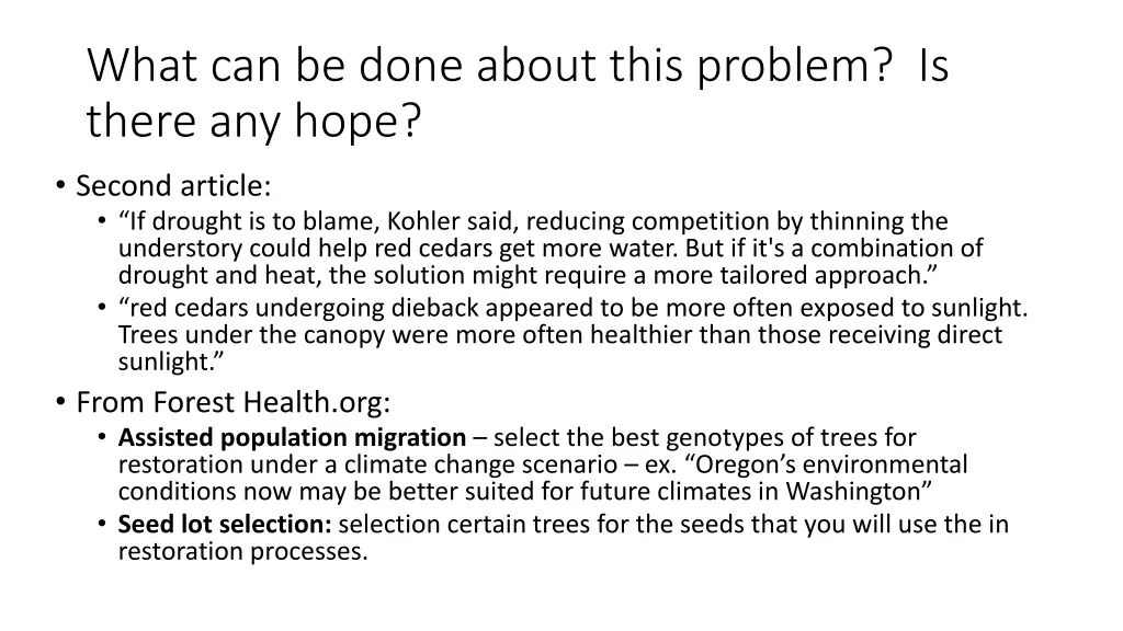 what can be done about this problem is there