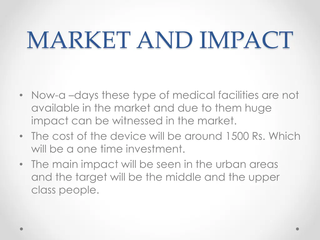 market and impact