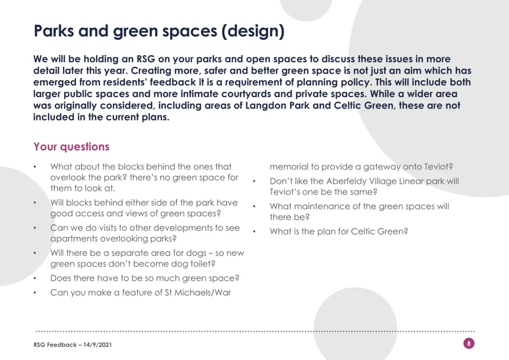 parks and green spaces design
