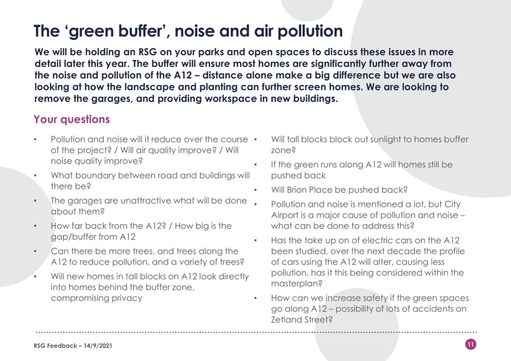 the green buffer noise and air pollution