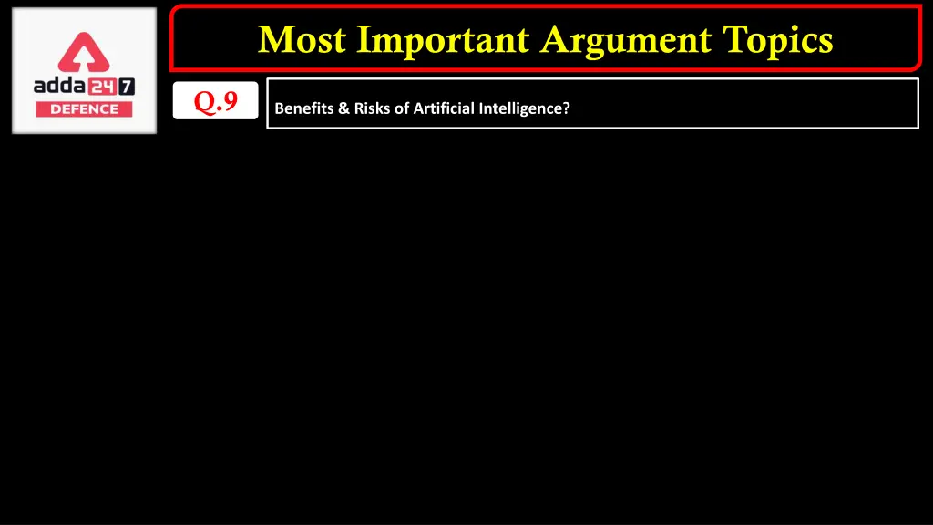 most important argument topics 10