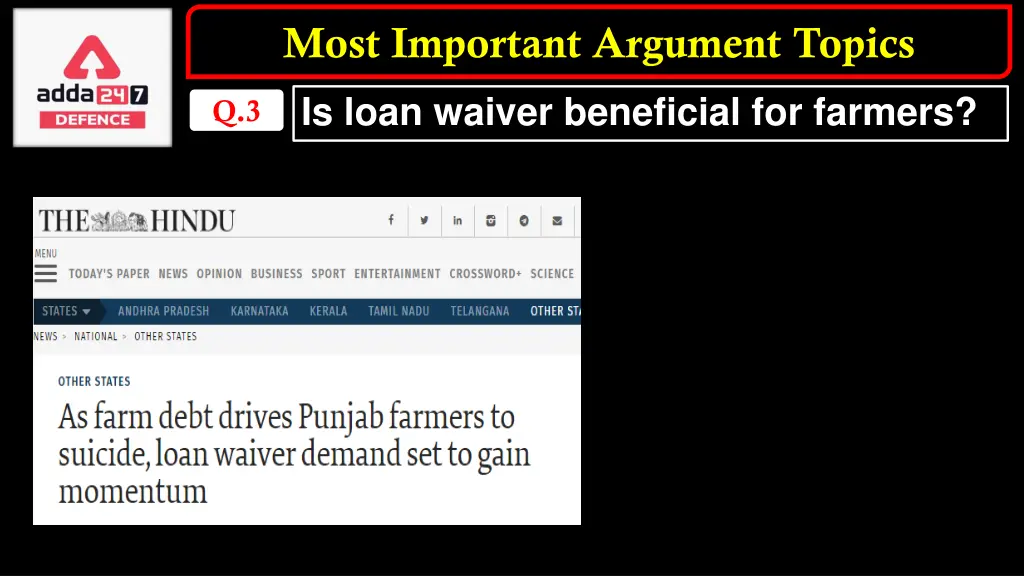 most important argument topics 2