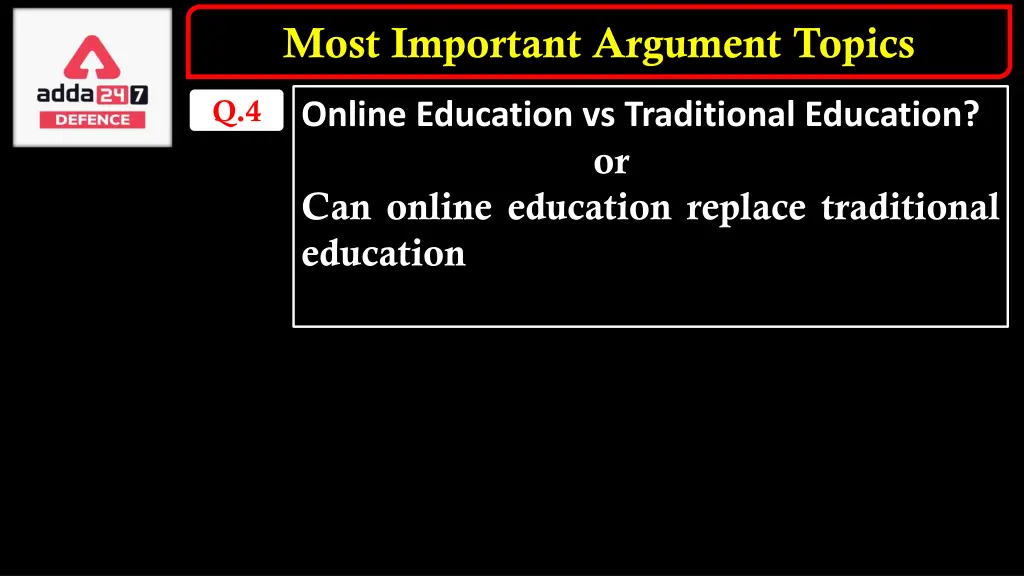 most important argument topics 3
