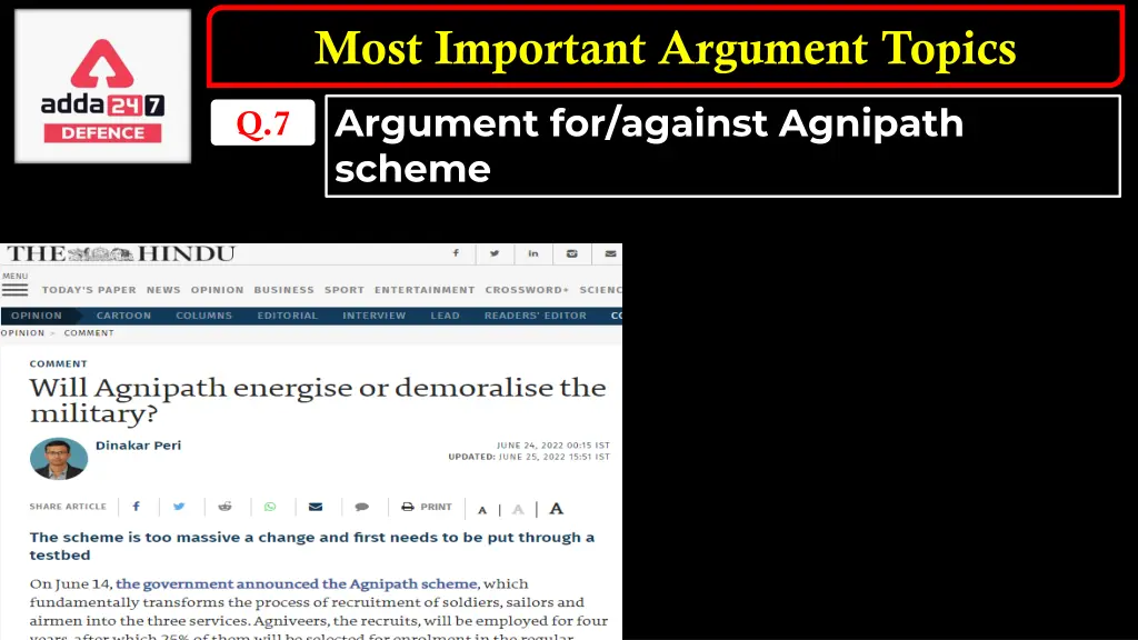 most important argument topics 6