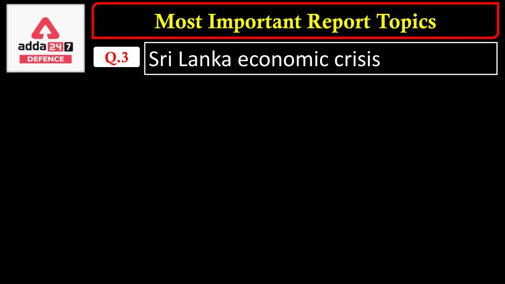 most important report topics 1
