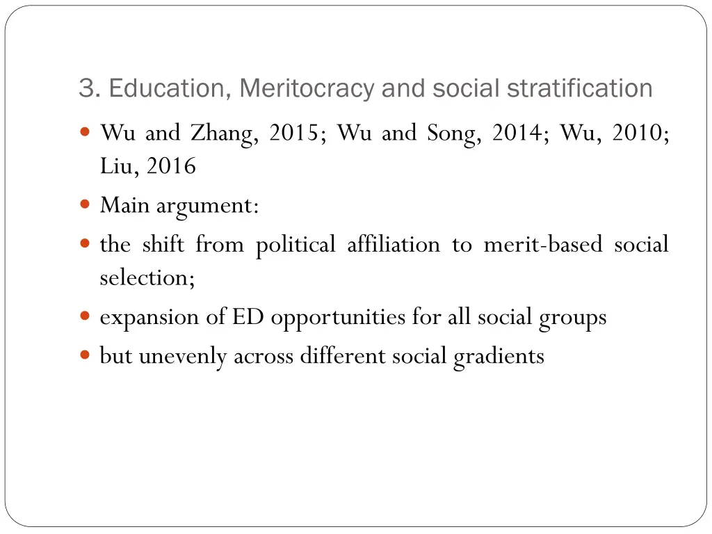 3 education meritocracy and social stratification