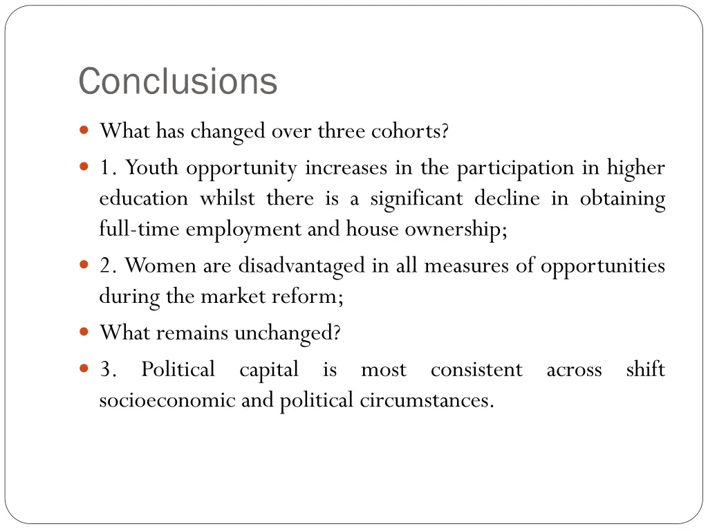 conclusions