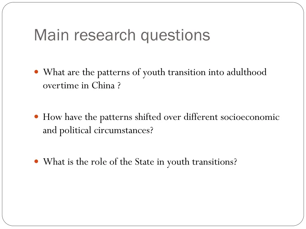 main research questions