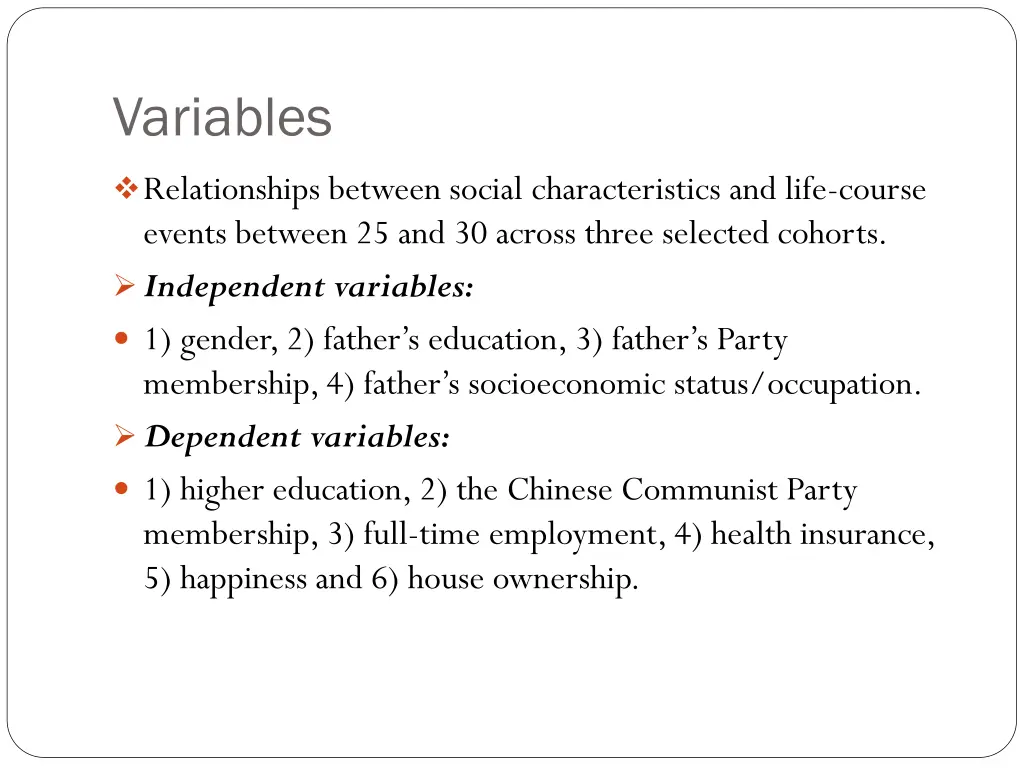 variables