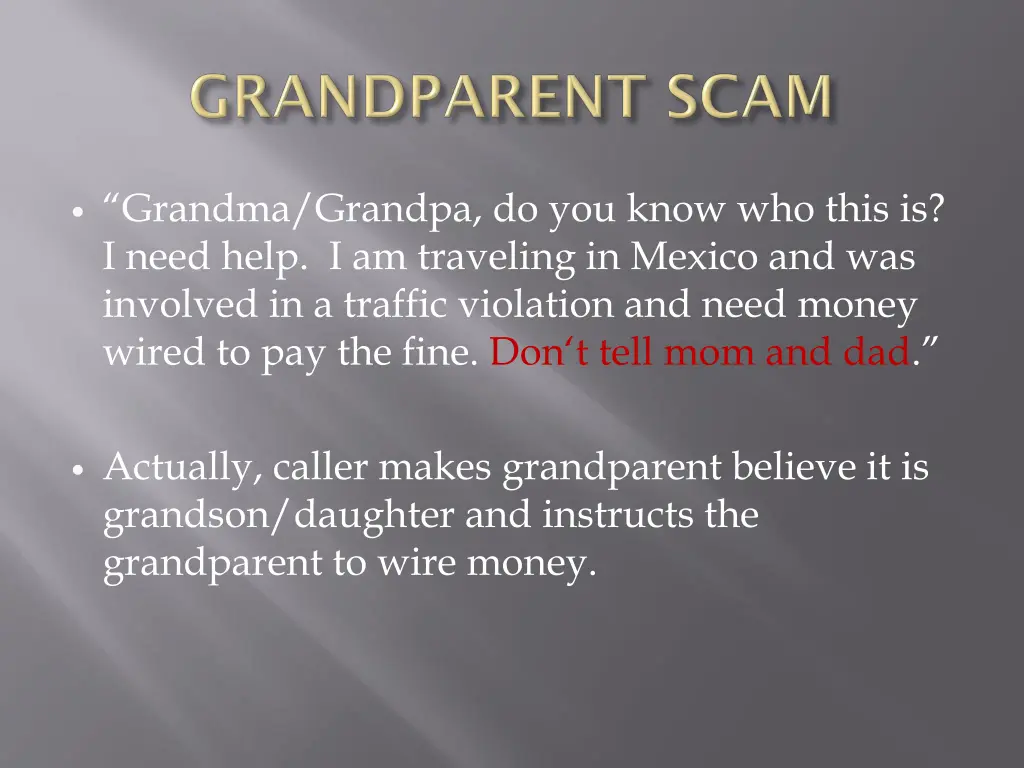 grandma grandpa do you know who this is i need