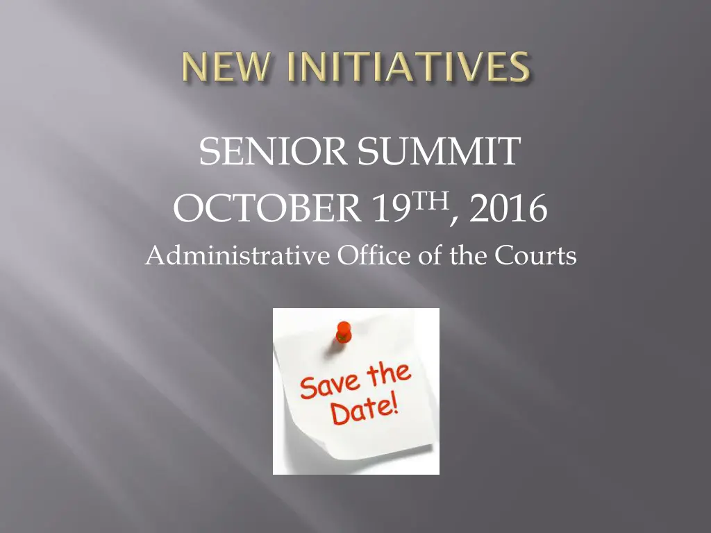 senior summit october 19 th 2016 administrative
