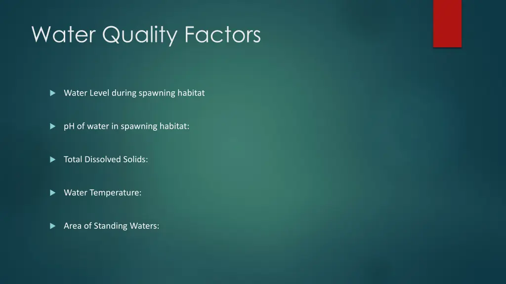 water quality factors